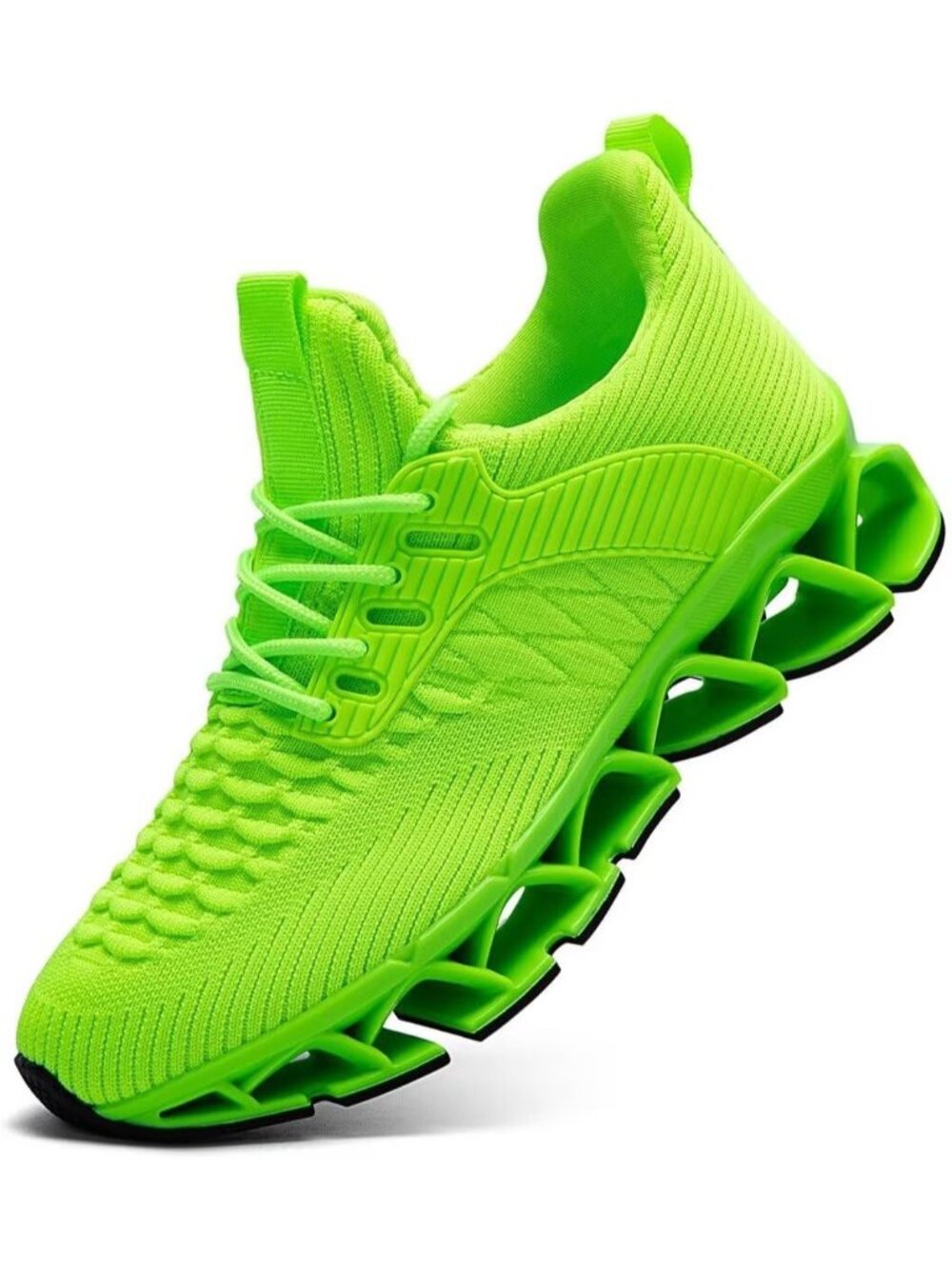 Men's Green Slip On Walking Running Casual Blade Tennis Sneakers Shoes